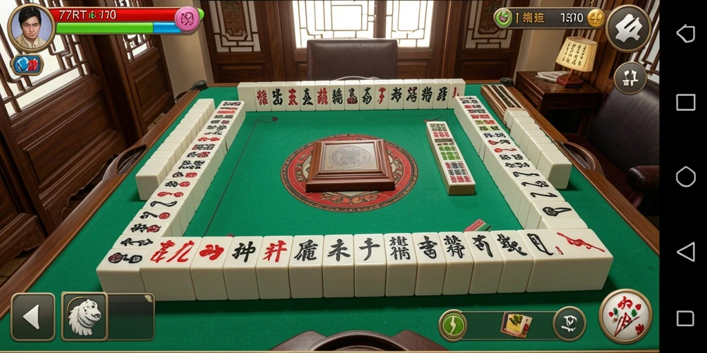 Screenshot gameplay 77RT yang menampilkan keseruan permainan Mahjong.