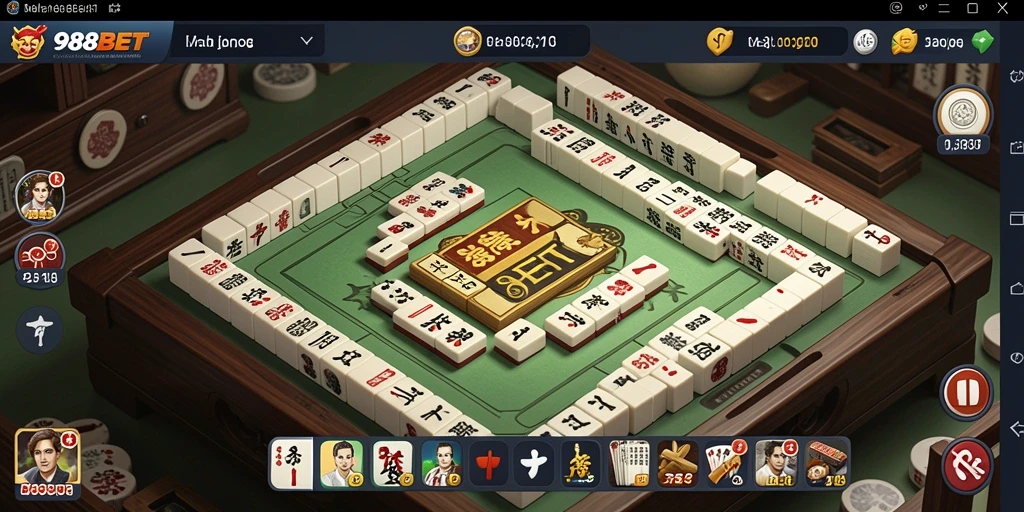 Tangkapan layar menunjukkan aksi seru dalam pertandingan Mahjong.
