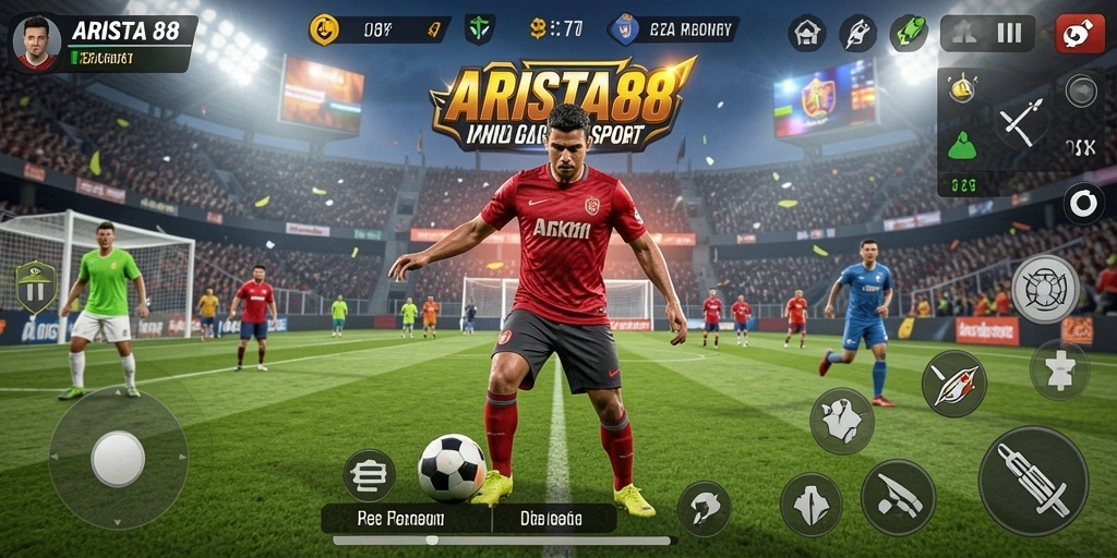 Tampilan gameplay ARISTA88 yang memukau dengan aksi seru di lapangan.