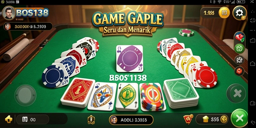 Tampilan gameplay menarik dan penuh warna dari Gaple.