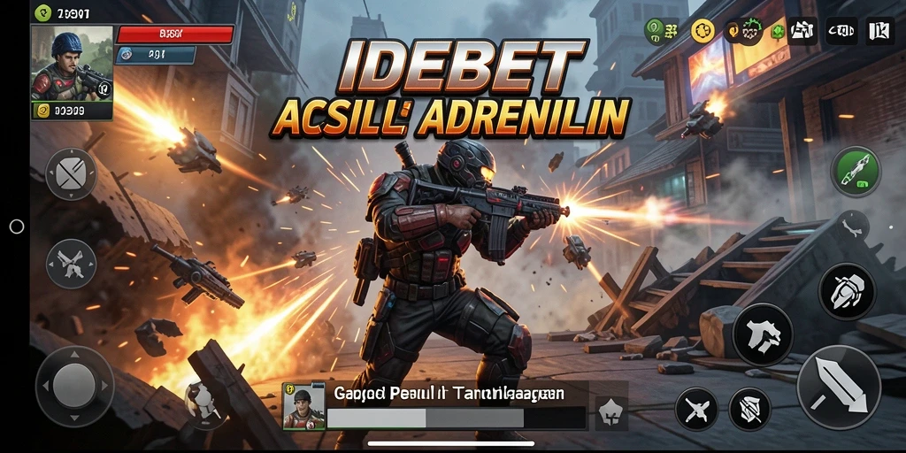 Tangkapan layar dari gameplay aksi penuh ketegangan IDEBET.
