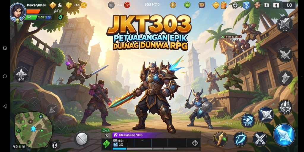 Tampilan gameplay yang mendebarkan dalam JKT303 RPG.