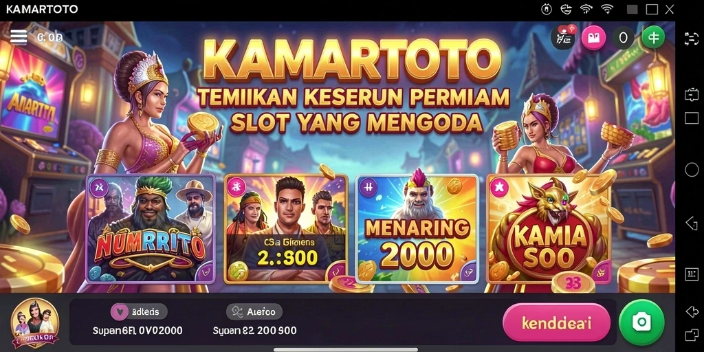 Tampilan gameplay KAMARTOTO yang colorful dan menawan.