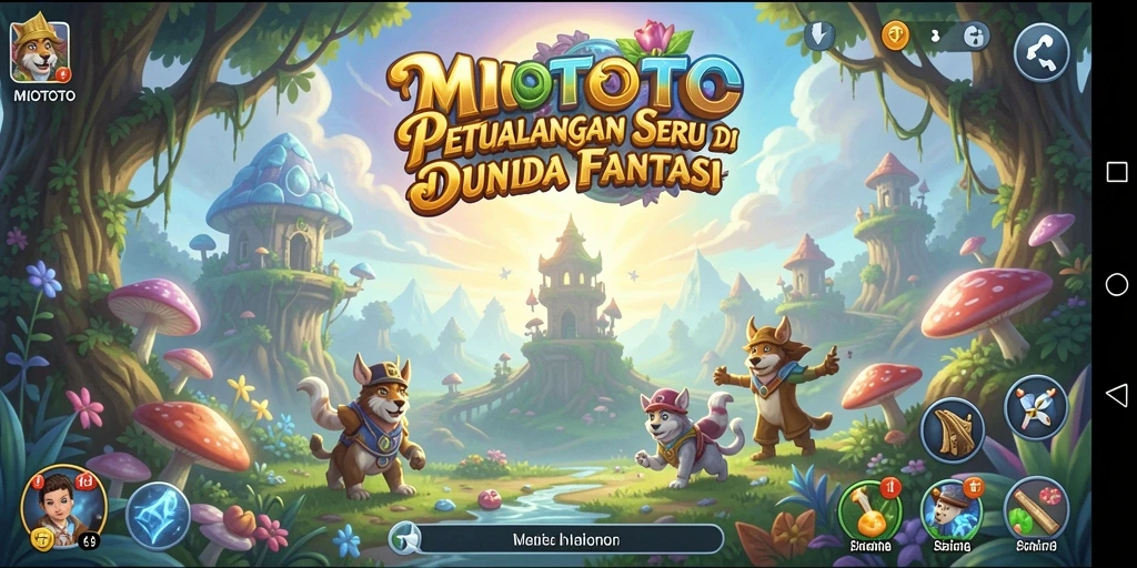 Screenshot gameplay MIOTOTO menunjukkan karakter utama menjelajahi hutan misterius.