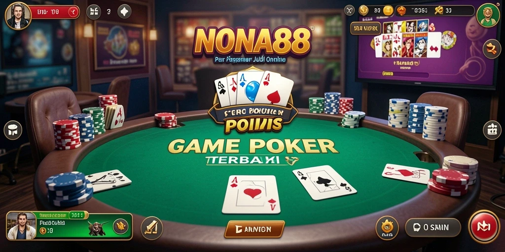 Tampilan gameplay Poker yang menarik di aplikasi NONA88.