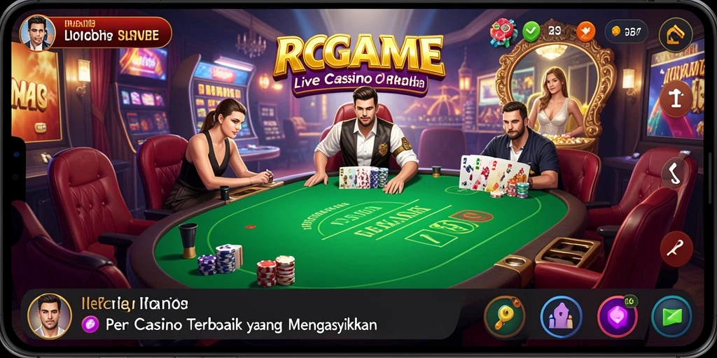Screenshot RPGAME yang menunjukkan momen seru di Live Casino.