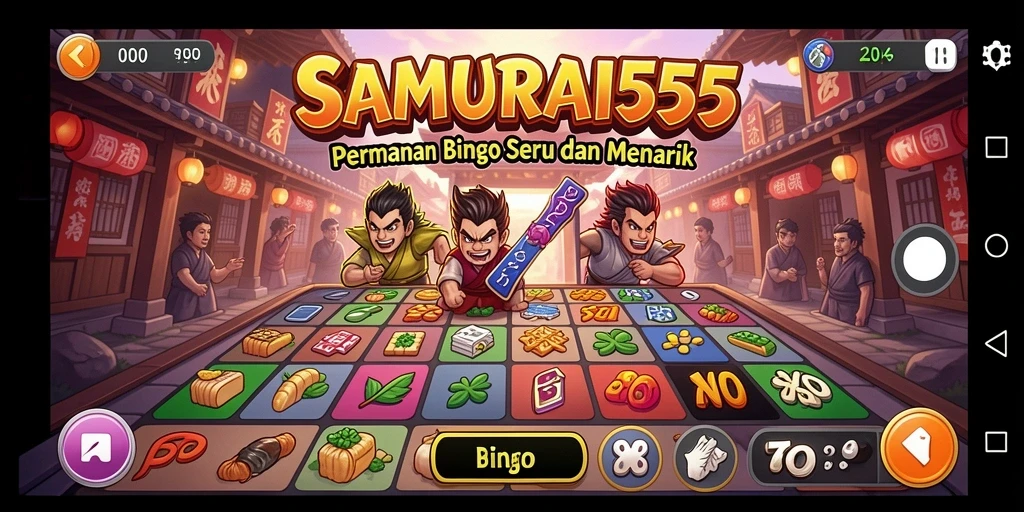 Tampilan gameplay Bingo SAMURAI555 yang menarik dan seru.