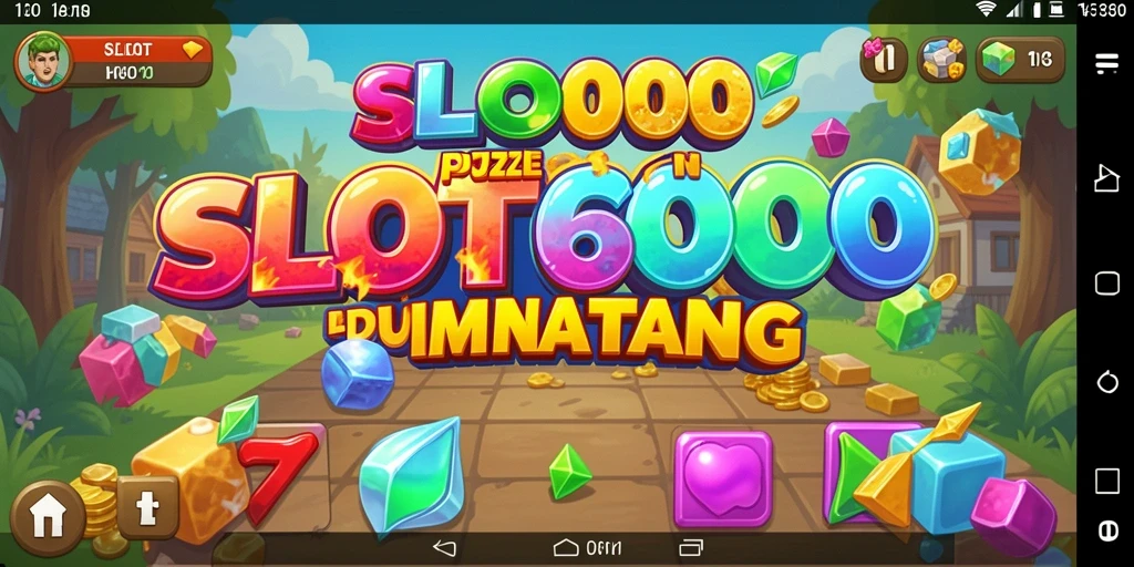 Screenshot game SLOT6000 menampilkan gameplay Puzzle yang menarik.